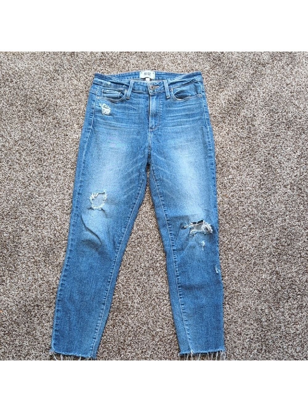 Paige Margot Crop Skinny Stretchy Jeans Size 27